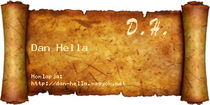 Dan Hella névjegykártya